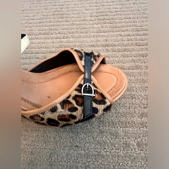Barbara Bui Size 38 leopard canvas platform shoes - Picture 10 of 11